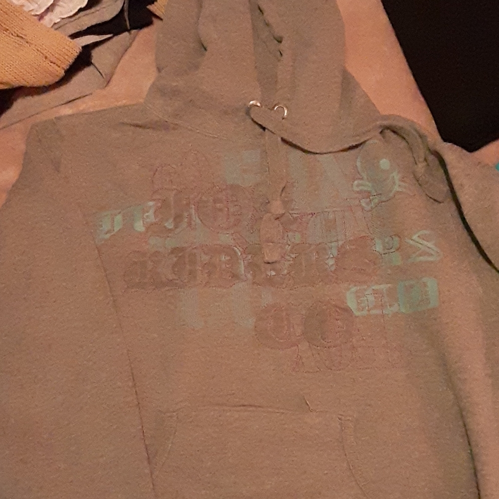 Grey fox riders hoodie with electronics pocket
